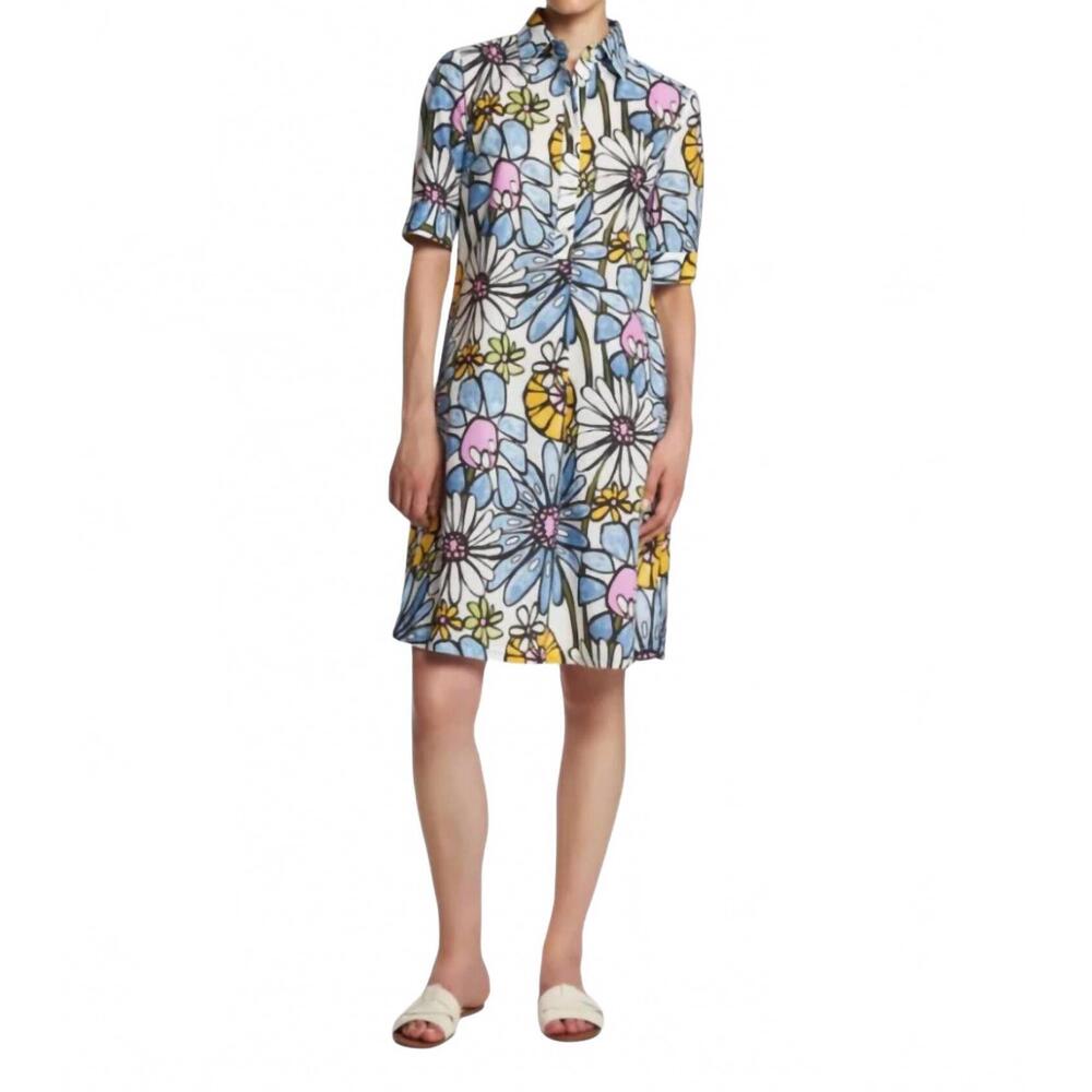 NEW CAMICETTASNOB short sleeve chemisier dress in fantasy